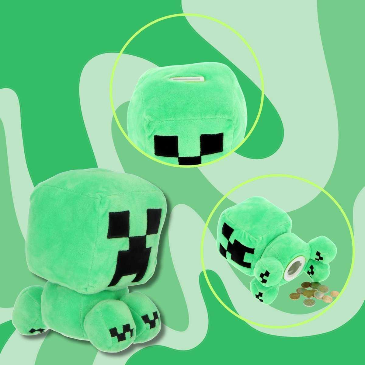 Minecraft Creeper Coin Bank Plush – Secret Savings Plush