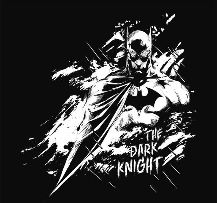 Batman "The Dark Knight Ink Style" Men's T-Shirt – Black