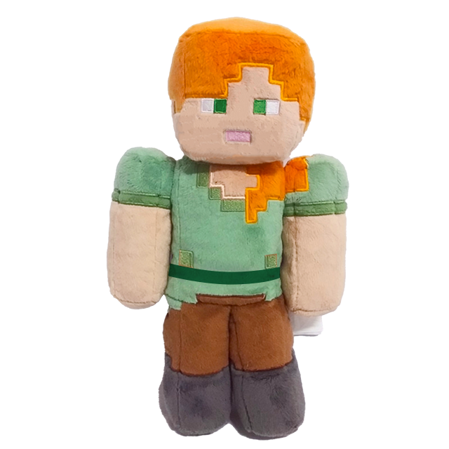Minecraft Character Plush Collection – Steve, Alex, Creeper, Zombie & Enderman