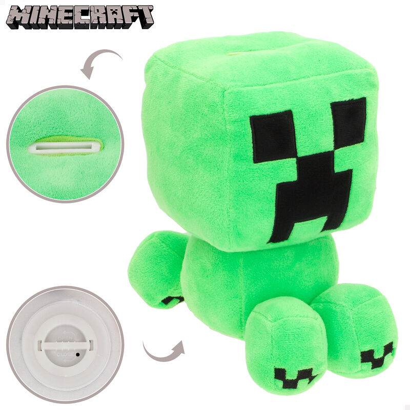 Minecraft Creeper Coin Bank Plush – Secret Savings Plush